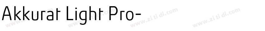 Akkurat Light Pro字体转换